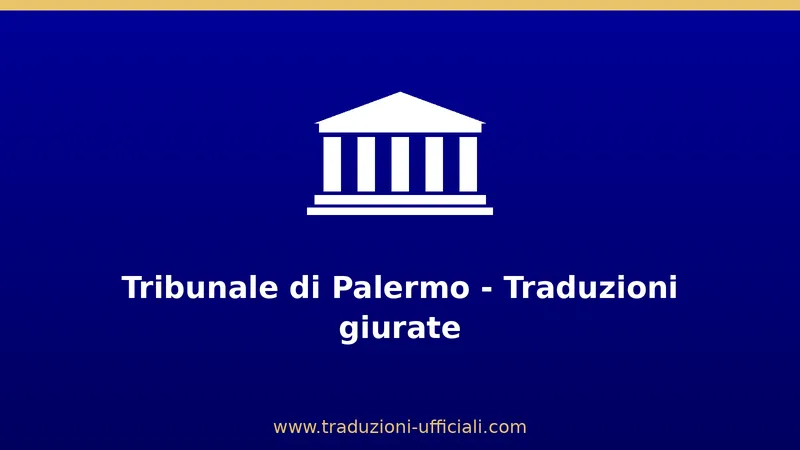 Tribunale di Palermo - Traduzioni di inglese